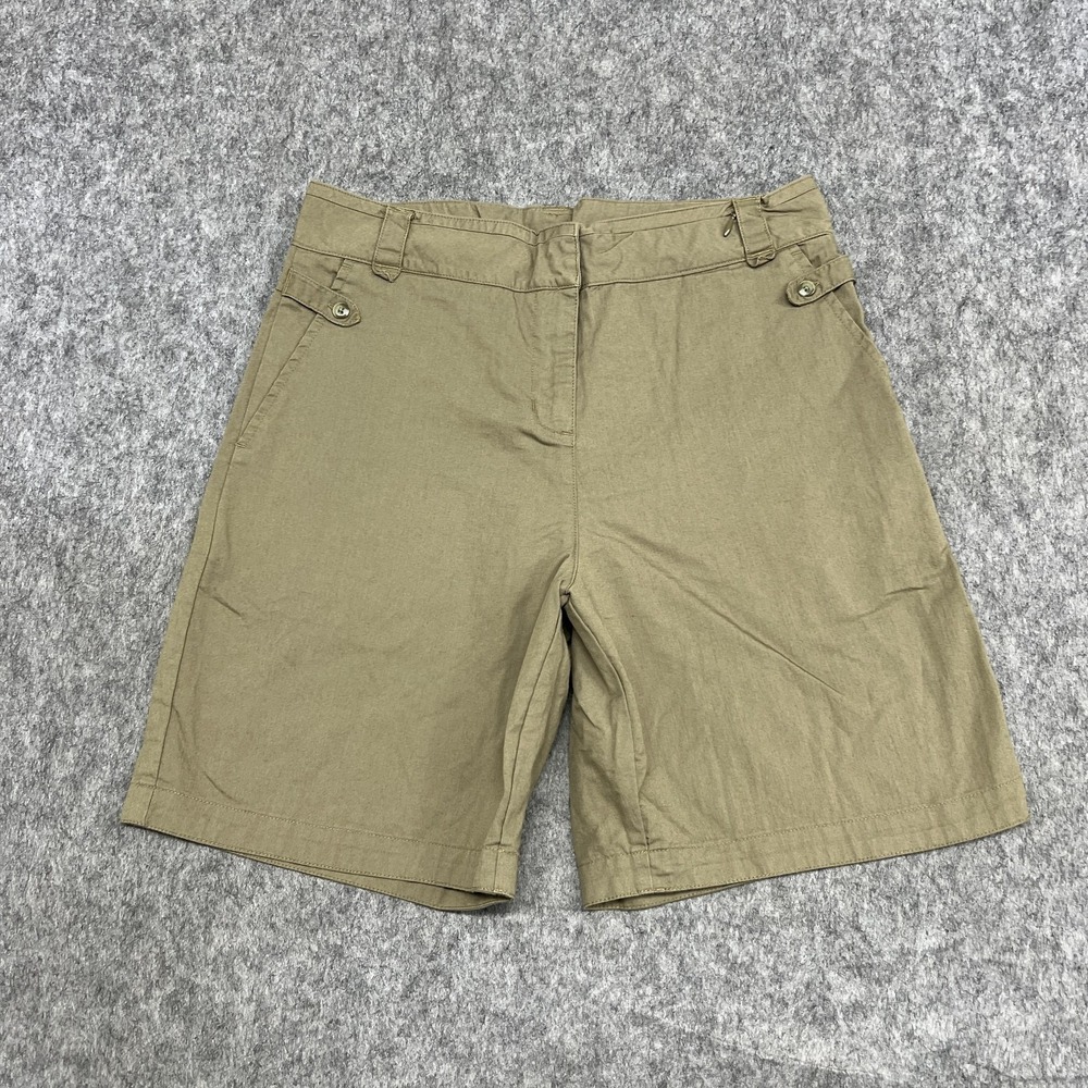 ExOfficio Shorts Womens 8 Beige Bermuda Hiking Travel Stretch Cotton Nylon